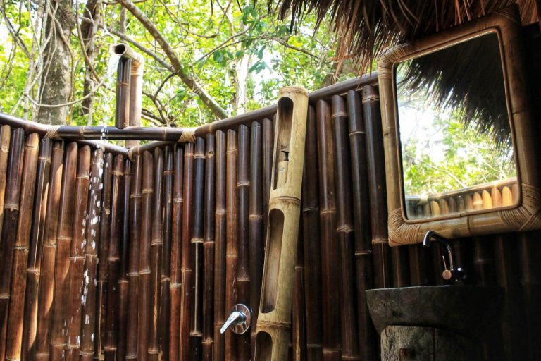 Room of Villa Batik | Nikki Peucang Resort shower at batik villa