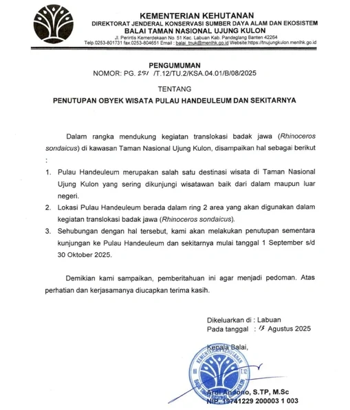 Penutupan Pulau Handeuleum penutupan pulau handeuleum